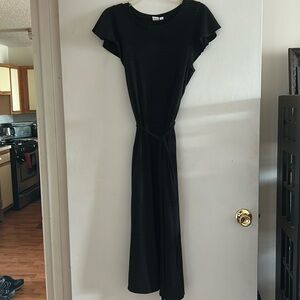 Gap Black Striped Knit Dress